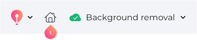Use the <b>Home</b> button (1) to return to the <b>Home screen</b> anytime.