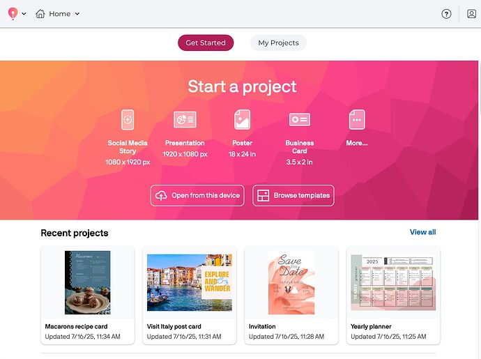 Recent projects at a glance